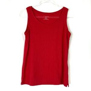 Talbots | Red Linen Blend Tank Top Scoop Neck NWT Womens Medium PETITE